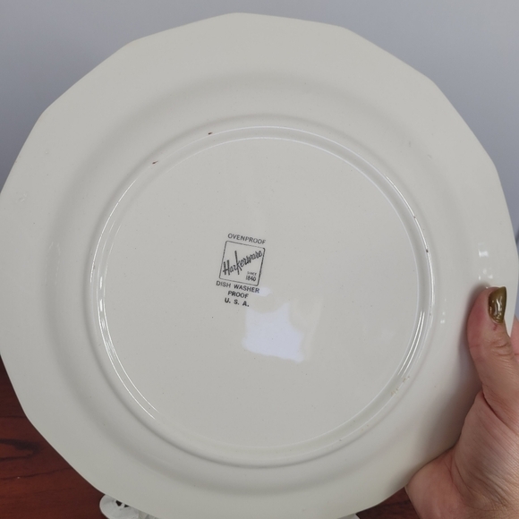 Vtg Harkerware 1960s Calendar Souvenir Plate Gold White Made‎ In USA Collectible - Picture 6 of 11